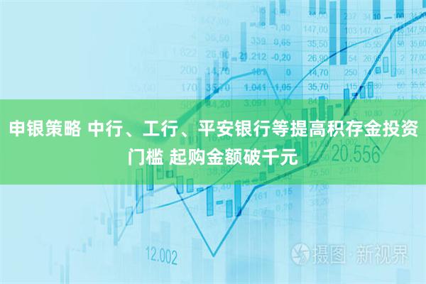 申银策略 中行、工行、平安银行等提高积存金投资门槛 起购金额破千元